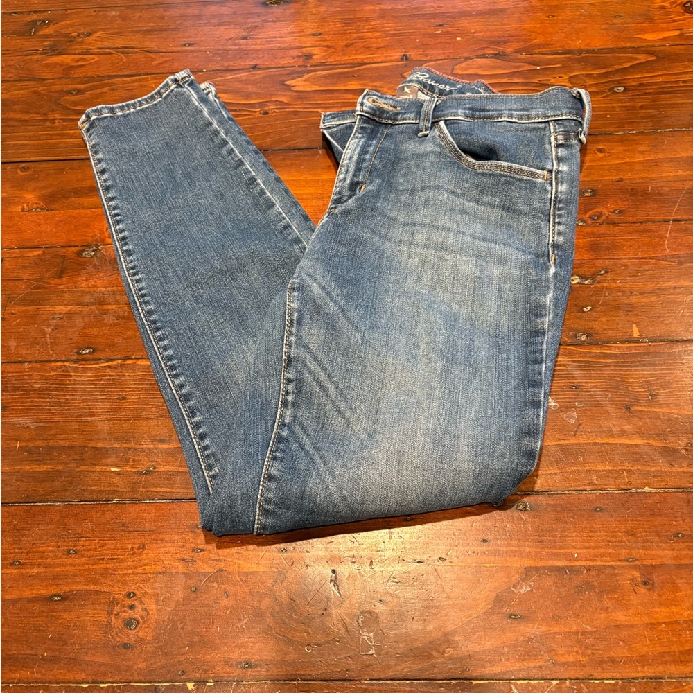 Eddie Bauer Skinny Blue Jeans with Distressed Vintage Look